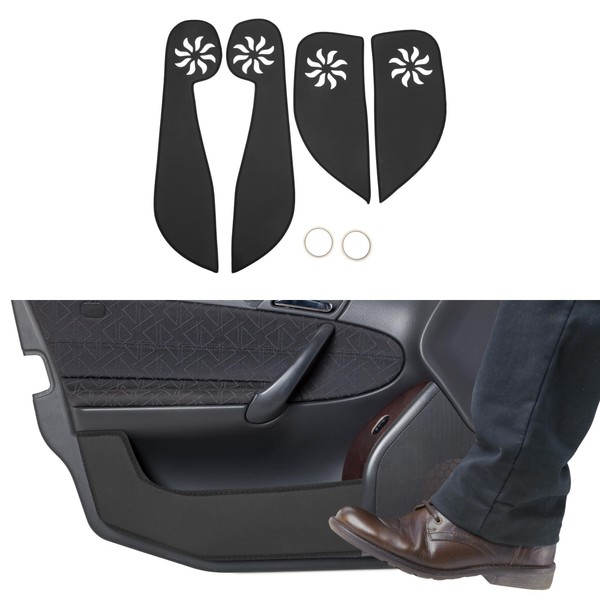 TUCKBOLD Auto-Tür Anti-Kick-Pad-Aufkleber aus Leder für Honda Fit 2000-2008 Türkantenschutz