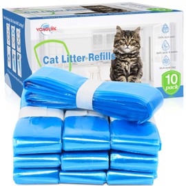 10 Pack Cat Litter Refill Bags 100% Enhanced Odor Control Generic Litter Refills Compatible with Standard, Plus, XL Pail