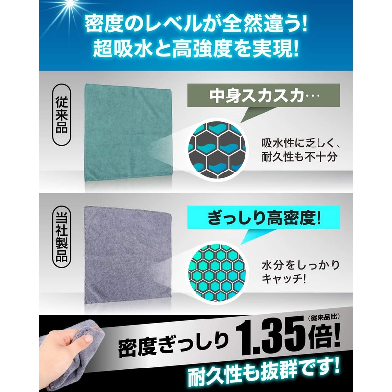 DABLOCKS Microfiber Cloth Dish Towel Cleaning Towel 11.8 x 11.8