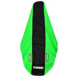 Enjoy Mfg 2003-2009 KAWASAKI KX 125-250 SEAT COVER NEON FLO GREEN / BLACK STD GRIPPER #60