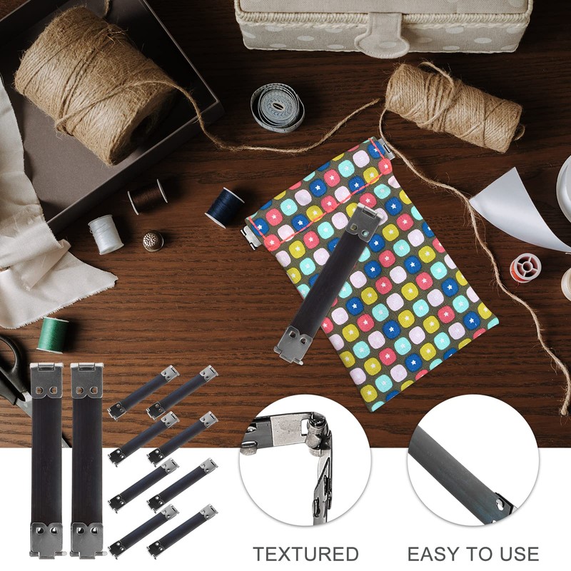 10pcs 9cm Metal Internal Flex Frames Handbag Hinges Spring Clip