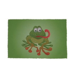 U24 Glass Cleaning Cloth for Glasses Frog Motif No. 23 Flag Microfibre Cloth