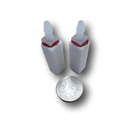 Ozone Diffuser Stones - Twin-Pack - Long Lasting - .5" x .5" x 1.5" with 5/32" OD Barb Bubblemac Aeration Product Model #1111FK-2