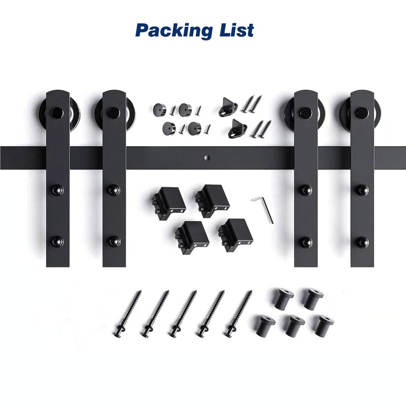 EaseLife 6 FT Double Door Sliding Barn Door Hardware Track