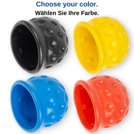 Towing Hitch Cover, Universal for Ball Couplings up to 50 mm Diameter, Made of Rubber, Golf Ball Shape, Weather Resistant and Car Washable, Towing Hitch Protective Cap, Ball Protection Cap