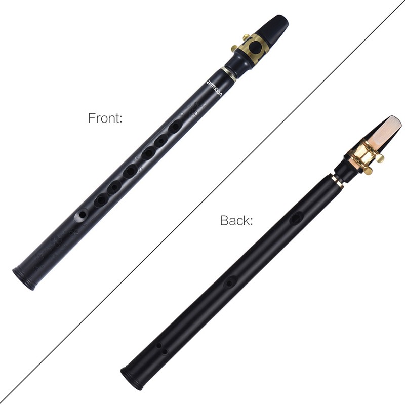 ammoon Mini Pocket Bb Saxophone Sax ABS with Alto Mouthpieces