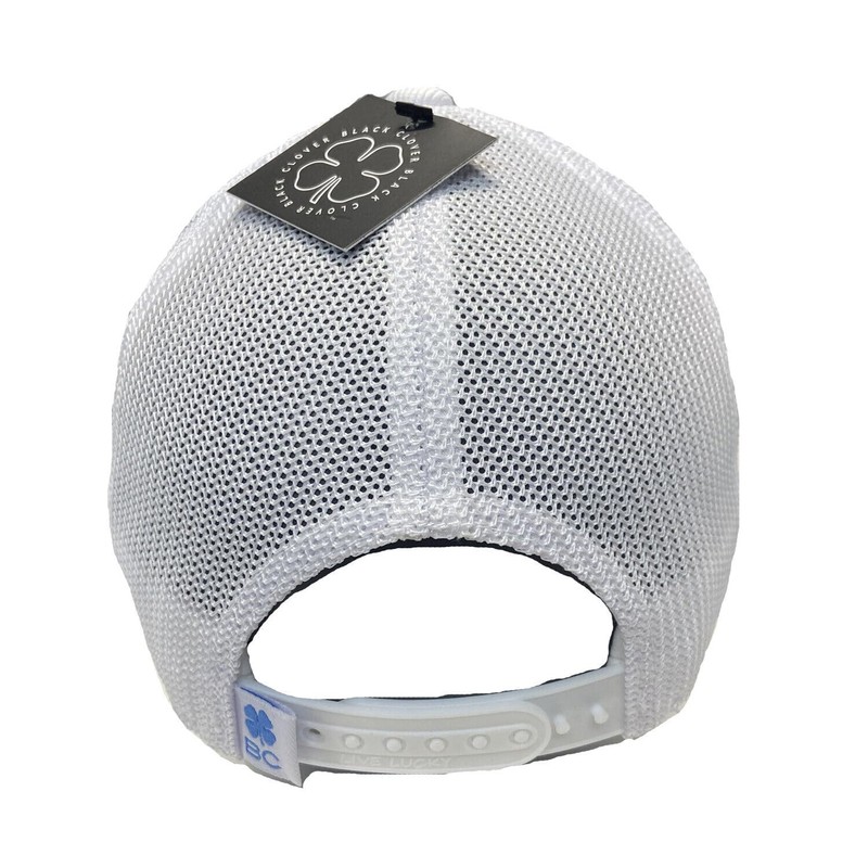 Black Clover Rowdy 2 Snapback Adjustable White Hat with Blue