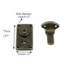 Coshar Bronze Lock Luggage Locks Wooden Box Lock Hasp Antique