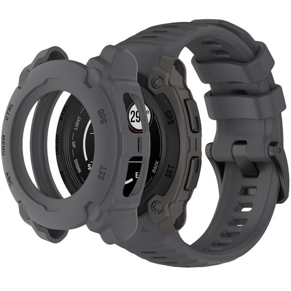 QHBAMD Silicone Watch Band Compatible for Garmin Instinct E 40mm/45mm