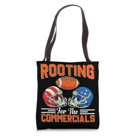 Rooting For The Commercials Celebrating Football Sports Fan Tote Bag