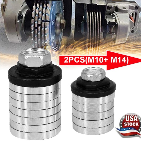 Unbranded 2pcs M10+M14 Angle Grinder to Grooving Machine Adapter Conversion
