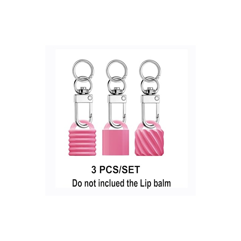 ERZHE 3 PCS/SET Keychain Cap Compatible with Aquaphor lip and
