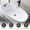 GZJoSum Brass Bathtub Drain Kit,Matte Black Lift and Turn Tub