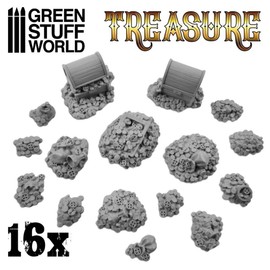 Greenstaff World Gold and Silver Treasure Chest Set Miniature Accessory GSWD-2305