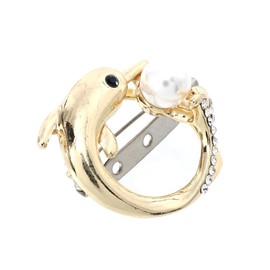 Beavorty Cartoon Pearl Brooch Clasp Metal Scarf Fasten Clamp Unique Jewelry Accessory for Women