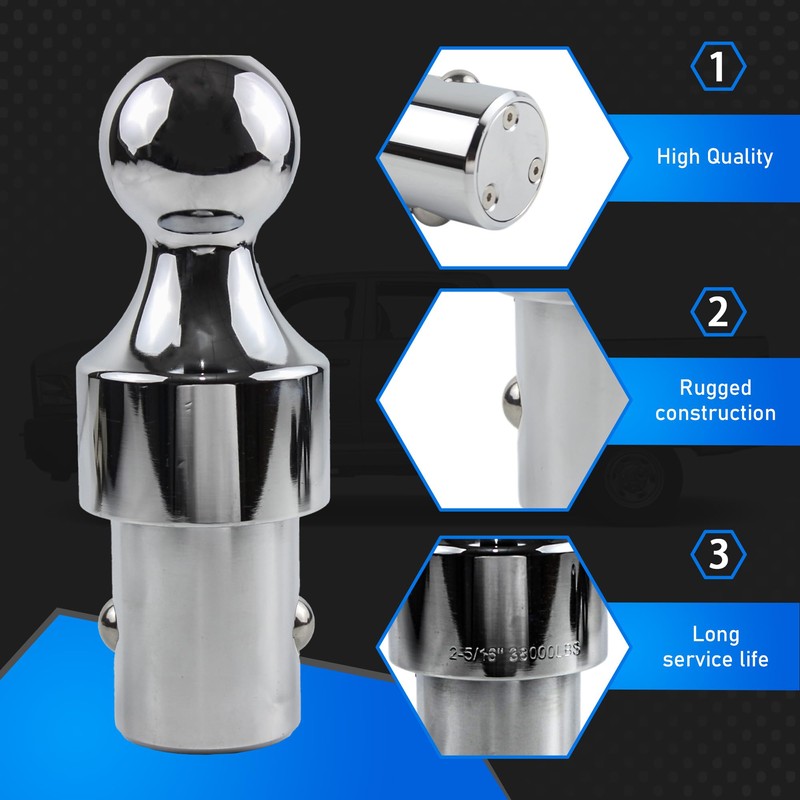 YzusGomumu 60638 Gooseneck Hitch Ball Puck System Gooseneck Hitch Kit