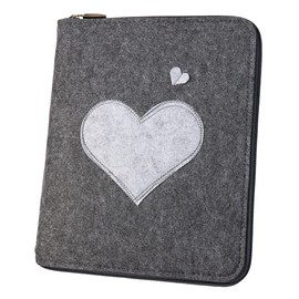 luxdag Mom's Organiser A5 with Zip Made of Felt (Choice of Colour and Motif) - Cover for Maternity Passport, Examination Book, Ultrasound Pictures & Vaccination Certificate - Gift for Mothers and