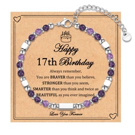 IKIATY 17th Birthday Gifts for Girls, 17 Year Old Girl Birthday Gifts Ideas, Birthday Bracelet Gifts for Teen Girls Daughter Granddaughter Niece Friends