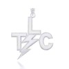 Fine Sterling Silver Tender Loving Care "TLC" Lightning Pendant Necklace