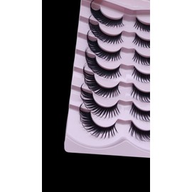 Click On False eyelash 7 Pairs 3D Eyelashes Handmade False Eyelash Set, Professional False Eyelashes Voluminous, Naturally curled faux mink lashes, Thick Strip Lashes with Applicator Tool kit (STY-01)