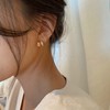 Hoop Earrings, Metal, Women's, Popular, 14k Gold, Resin Non-Pierced Earrings,