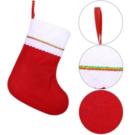 Cooraby 16 Pack Red Felt Christmas Stockings 15 Inches Xmas Fireplace Hanging Stockings Holiday Decorations Stockings for Christmas Decorations (16, 15 inches)