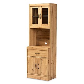 Baxton Studio Laurana Kitchen Storages, Oak Brown