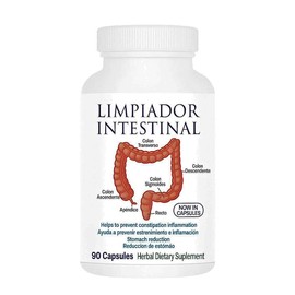 Limpiador Intestinal, with Senna Leaf, 90 Capsules Dietary Supplement