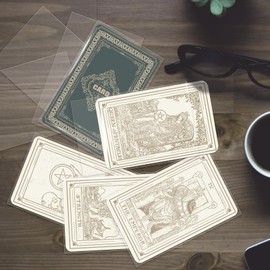 Card Holder Protector Sleeves ID Card Holders Transparent Soft Plastic Card Protector for Game Cards Sports Cards (50)