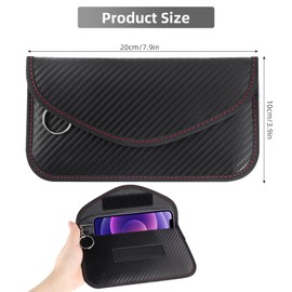 Bubuny Fara Day Bag for Key Fob, 2 Pack Car Key Signal Blocker Pouch, Keyless Entry Case Car Protector, RFID Anti-Theft Signal Blocking Pouch Large for Car Keys and Phones