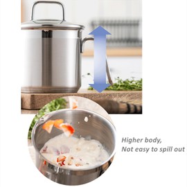 Stainless Steel Saucepan With Glass Lid, Sauce Pan, 2.5 Quart Cooking Pot, Perfect For Boiling Milk, Sauce, Gravies, Pasta, Noodles