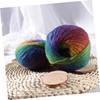Tofficu 2pcs Knitting Yarn Wool Super Chunky Rainbow Yarn for