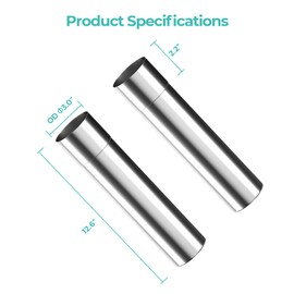 FOGATTI 3" OD x 12.6" Length Stainless Steel Direct Vent Straight Pipe, 2PCS, Ideal for Water Heater Ventilation and Ductwork