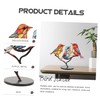 Gatuida Decorative Bird Sculpture Creative Metal Bird Figurine with Base