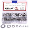 Hilitchi 410-Pcs [8-Size] 304 Stainless Steel Flat Washer Assortment Set
