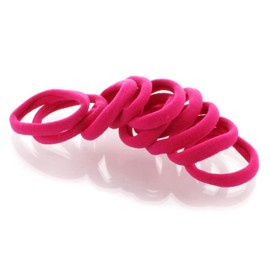 My Lello Girls Small Premium Ponytail Holder Seamless Hair Bands Fuchsia Pink 20pcs