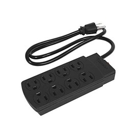 SANELEC, Barra Multicontacto con Supresor de Picos, 8 Contactos, 90 cm, Modelo 1203