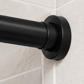 Adjustable Tension Shower Curtain Rod for Bathroom – Stainless Steel No-Drill Telescopic Rod for Flexible Spaces