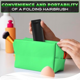 DIMROM 4 Pack Folding Hair Brush - Travel Hair Brush Foldable Brush for Purse Travel Brush for Women - Folding Brush with Mirror Travel Brushes for Hair