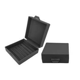 Elimeta Soap Holder 2 Pack, Shower Bar Case Fit Dr Squatch Soap, Waterproof Travel Soap Container with Lid, Square Bathroom Soap Dish Box for Camping, Gym and Outdoor Traveling (Black)