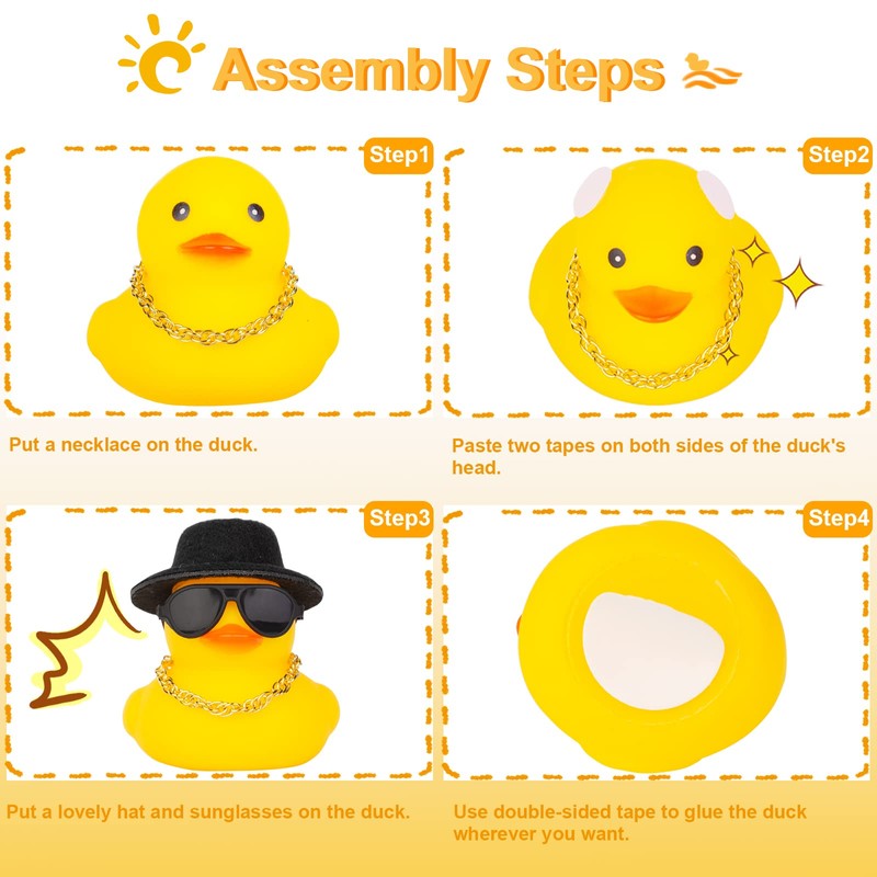 MuMyer Car Rubber Duck,Yellow Duck Car Dashboard Decorations Accessories with