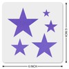 MAGJUCHE Stars Stencil 6 Inches, Reusable Big Small Star Stencil