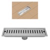12 Inch Rectangular Linear Shower Drain 304 Stainless Steel Rustproof