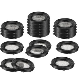 20 Packs Stainless Steel Filter Garden Hose Washer, Self Locking Tabs Keep Washer Firmly Set Inside Fittings with 40 Mesh for 3/4 Inches Garden Hose and Water Faucet