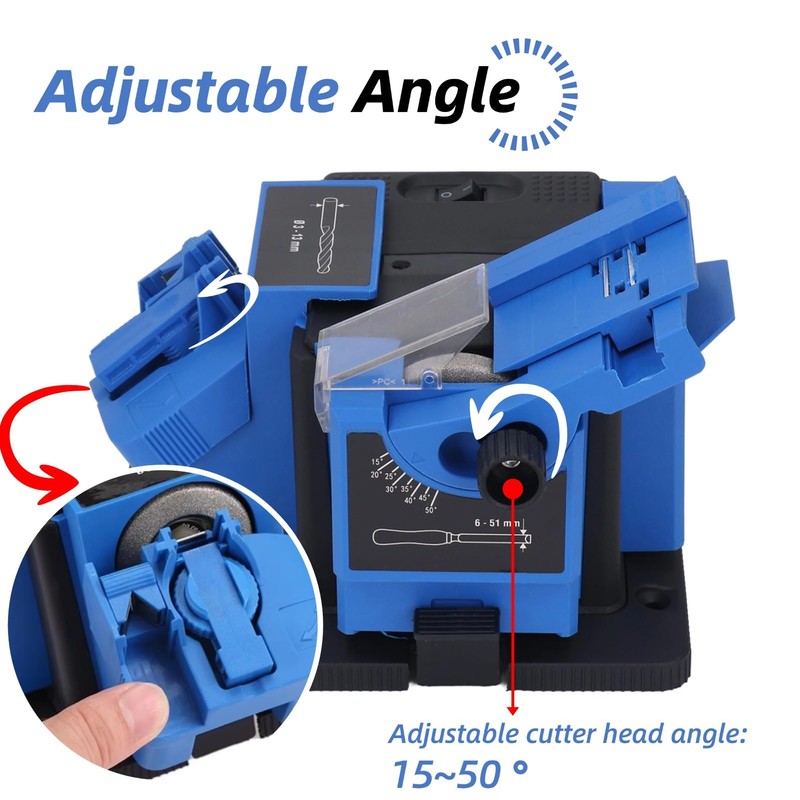 Tomantery Electric Drill Bit Sharpener and Knife Sharpener 65W 15-50掳