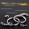 Swpeet 450Pcs 1" 25mm Sliver Key Chain Rings Kit, Including