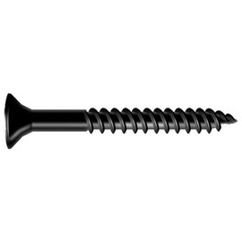 GatePro R350343#10 x 2 Countersunk Phillips Square Drive Wood Screws with Black Finish - 18 per Package