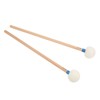 2Pcs Drum Mallet Felt Head Wooden Handle Non Slip Instrument