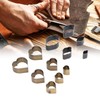 12 Pcs Leather Cutting Mold Heart Shape Exquisite High Carbon