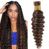 Evaxilc Deep Wave Human Hair for Braiding, Unprocessed, No Weft